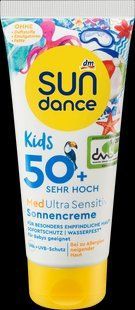 Водостійкий Сонцезахисний дитячий крем від ТМ SUN DANCE Med Ultra Sensitiv SPF 50+, 100 мл СЗ-001 фото