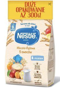 Молочна Рисова каша Nestle 5 фруктів, для дітей з 9 місяців МК-021 фото
