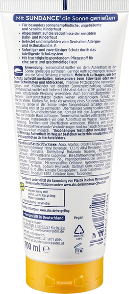 Дитячий солнцезахисний крем SUNDANCE Kids MED ultra sensitiv SPF 50+, 100 мл 2148559745 фото