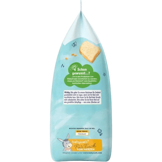 Дитячі сухарики Babydream Mini Zwieback для дітей від 7 місяців, 100 г 2675081569 фото
