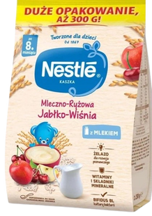 Молочно-рисова каша з яблуком та вишнею, для дітей з 8 місяців, TM Nestl&eacute;, 300 грам 2613501599 фото