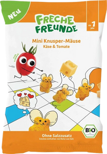 Кукурудзяні снеки з сиром і томатом Freche Freunde для дітей від 1 року, 30 г 3195944687 фото