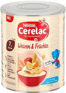 Молочна пшенична каша з фруктами, TM Nestl&eacute;, для дітей з 7 місяців, 350 грам МК-026 фото