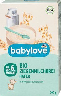 Вівсяна каша на козячому молоці, для дітей з 6 місяців, TM Babylove, 200 грам МК-027 фото