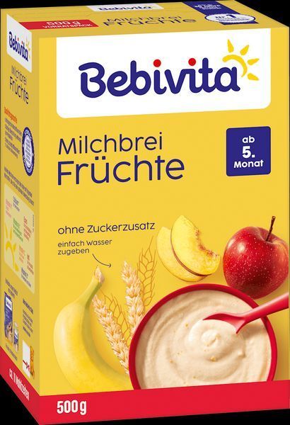 Молочна пшенична каша Bebivita з фруктами для дітей з 5 місяців, 500 г 2018740476 фото