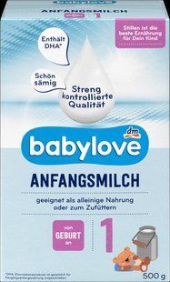 Дитяча молочна суміш Babylove 1 від народження, 500 грам МС-004 фото