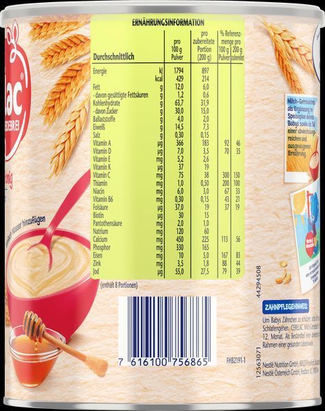 Молочна пшенична каша з медом, Nestl&eacute;, для дітей з 12 місяців, 400 грам МК-020 фото