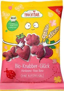 Хрусткий снек FruchtBar Bio-Knabber-Gl&uuml;ck &laquo;Малина та червоний буряк&raquo; для дітей від 3 років, 80 г 3139225005 фото